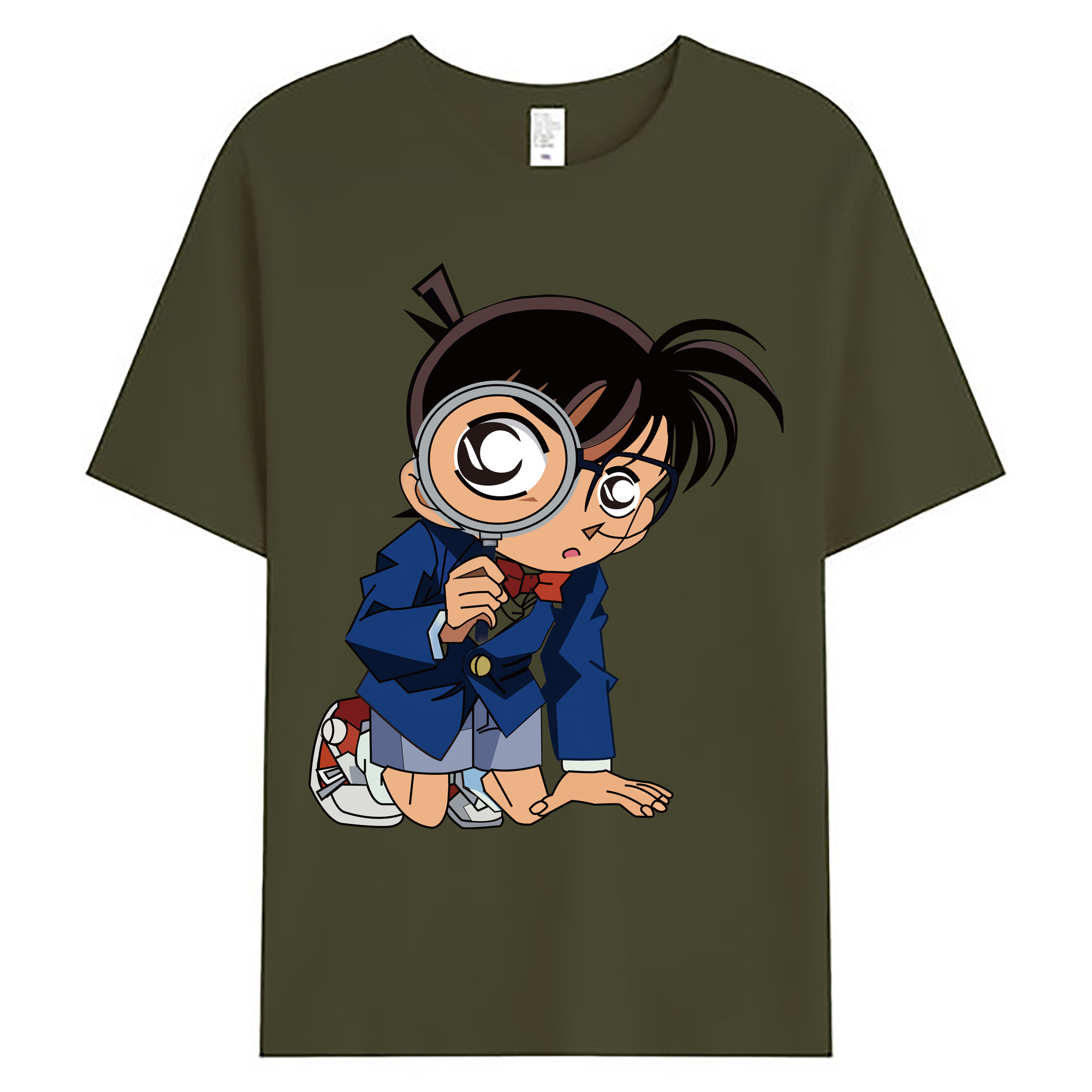 （画像用） 名探偵コナン 江戸川 コナン Detective Conan Conan Edogawa 綿100％ メンズ半袖Tシャツ｜肌触りやわらか＆通気性